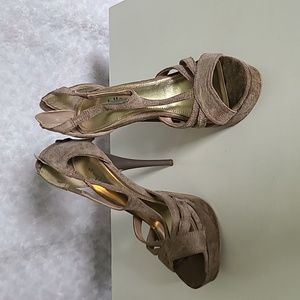 Taupe Suede Stilletos